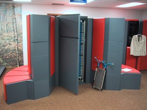 Cray YMP-Model D Showing location of processor boards.
