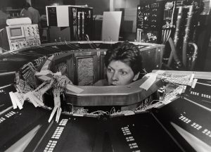 Patty Thalacker working I
in the Cray 2.