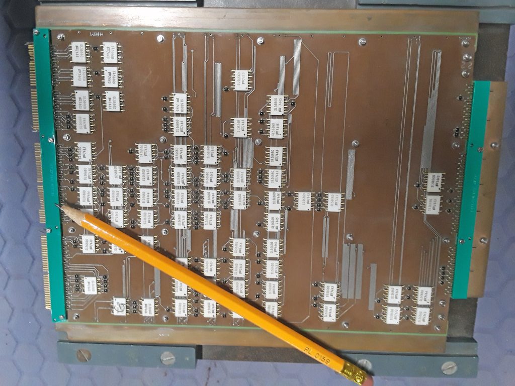 Illustration 10: Cray 1 module showing one board mounted on the copper cold plate