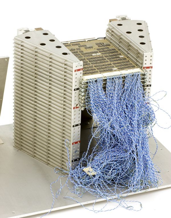 Module stack showing rear wiring and cooling tubes in the frame.